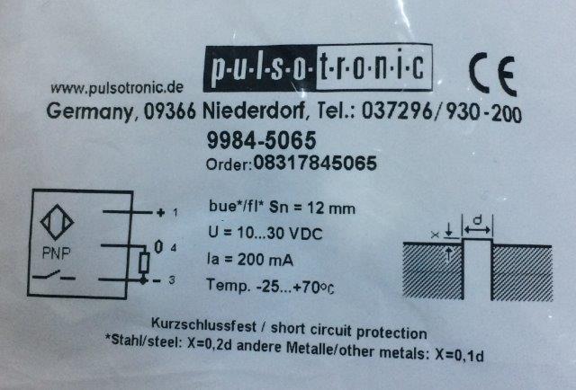 Pulsotronic -KJ12-M18MB76-DPS-V2 08317845065 - 1
