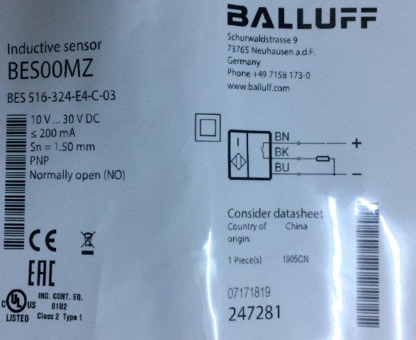 Balluff-BES 516 -324-E4-C-03 BES00MZ - 1