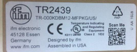 IFM-TR2439 TR-000KDBM12 -MFPKG/US - 1