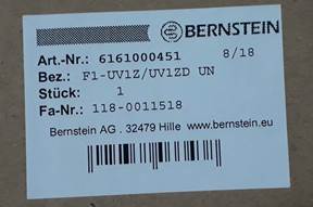 Bernstein-616.100.0451 F1UV1Z/UV 1ZDUN - 1