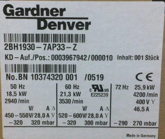 Gardner Denver-2BH 1930-7AP33-Z(Z=A11) - 1
