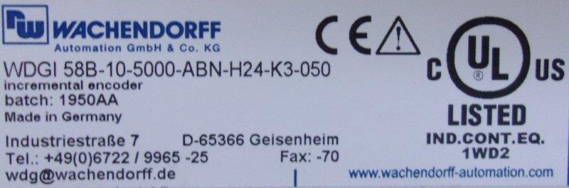 Wachendorff Prozesstechnik -WASHENDORFF-WDGI 58B-10-5000-ABN-H24-K3-050 - 1