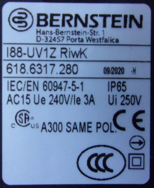 Bernstein-I88-UV1Z RIWK NORM SW - 1